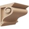 Ekena Millwork 5"W x 5"D x 5"H Wide Scroll Rough Cedar Woodgrain TimberThane Corbel, Primed Tan CORUR05X05X05SCRRCPR - alternate 1